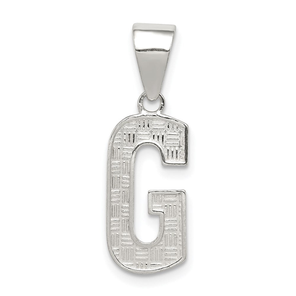 Sterlingsilber Rhodiniert Buchstabe G Initiale Anhänger