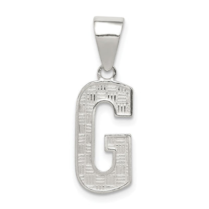 Sterlingsilber Rhodiniert Buchstabe G Initiale Anhänger