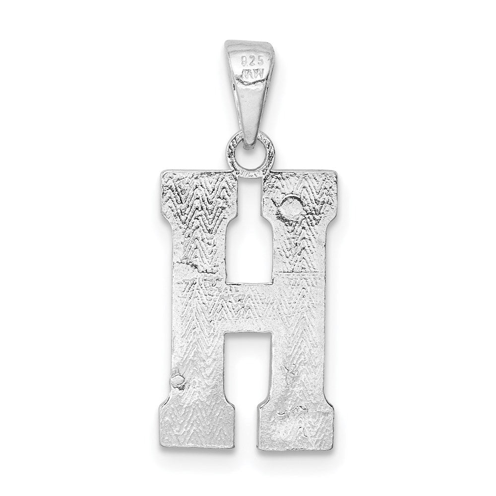 Sterlingsilber Rhodiniert Buchstabe H Initiale Anhänger