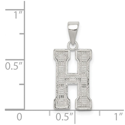 Sterlingsilber Rhodiniert Buchstabe H Initiale Anhänger