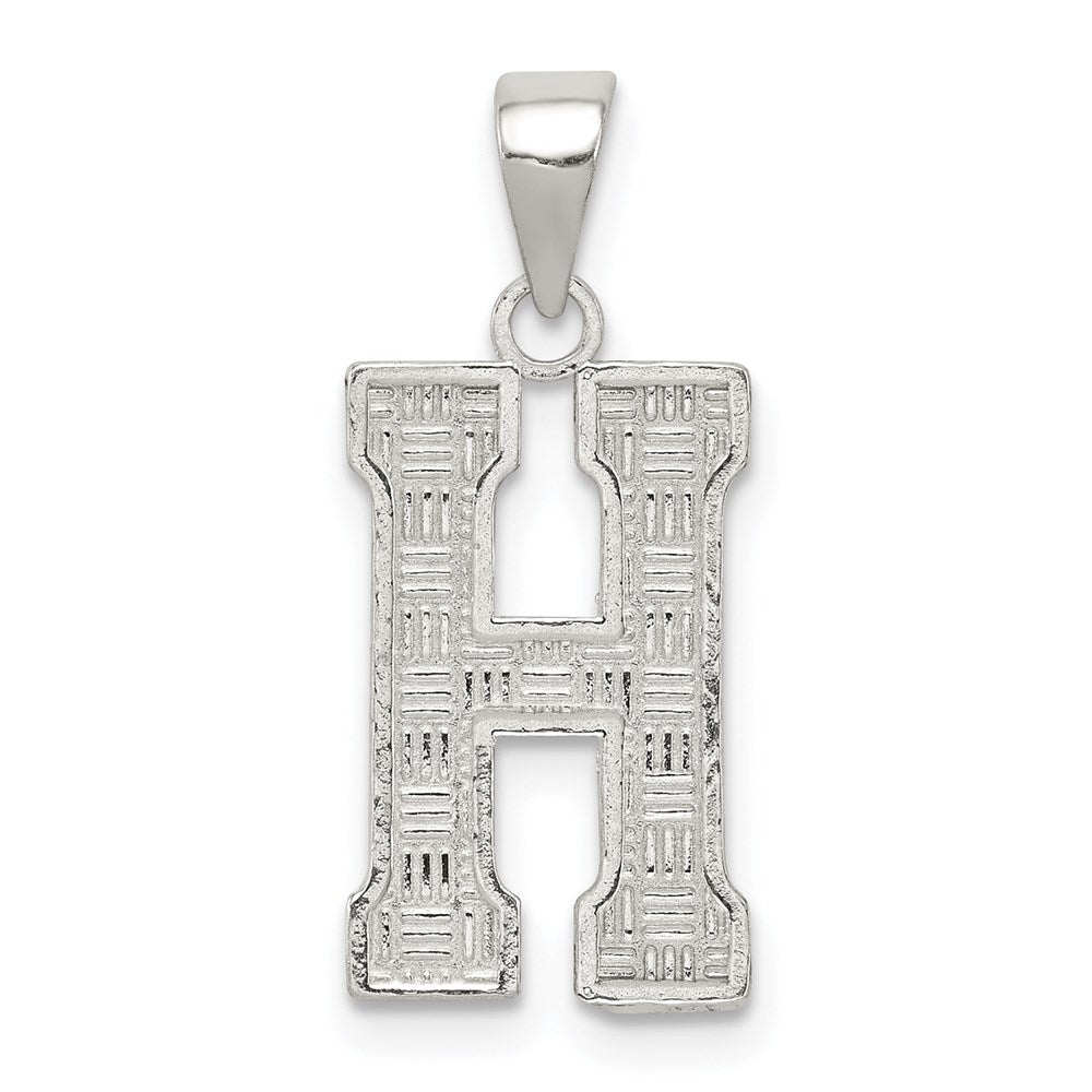 Sterlingsilber Rhodiniert Buchstabe H Initiale Anhänger