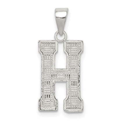 Sterlingsilber Rhodiniert Buchstabe H Initiale Anhänger