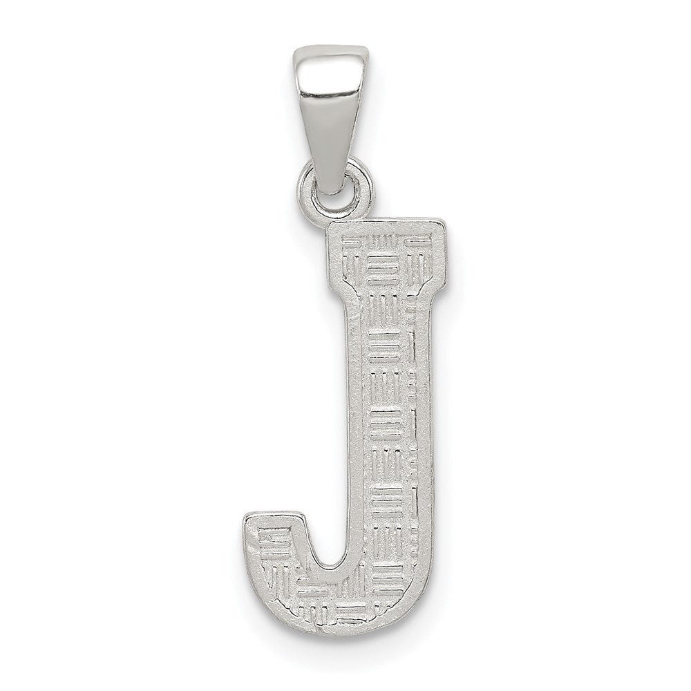 Sterlingsilber Rhodiniert Buchstabe J Initiale Anhänger