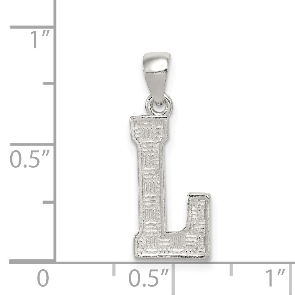 Sterlingsilber Rhodiniert Buchstabe L Initiale Anhänger