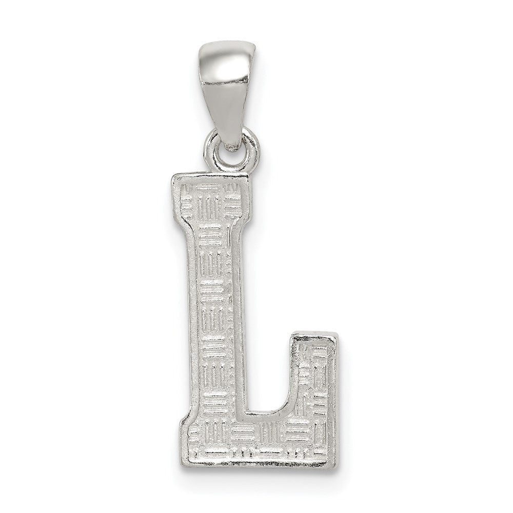 Sterlingsilber Rhodiniert Buchstabe L Initiale Anhänger
