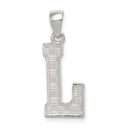 Sterlingsilber Rhodiniert Buchstabe L Initiale Anhänger