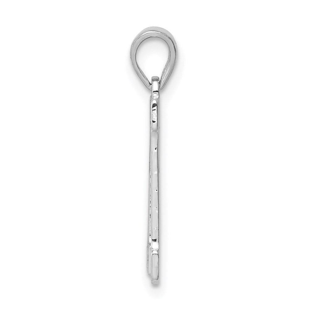 Sterlingsilber Rhodiniert Buchstabe M Initiale Anhänger