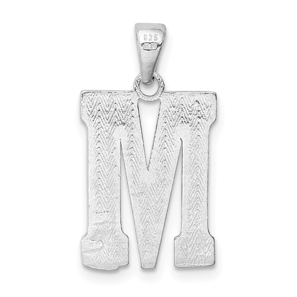 Sterlingsilber Rhodiniert Buchstabe M Initiale Anhänger