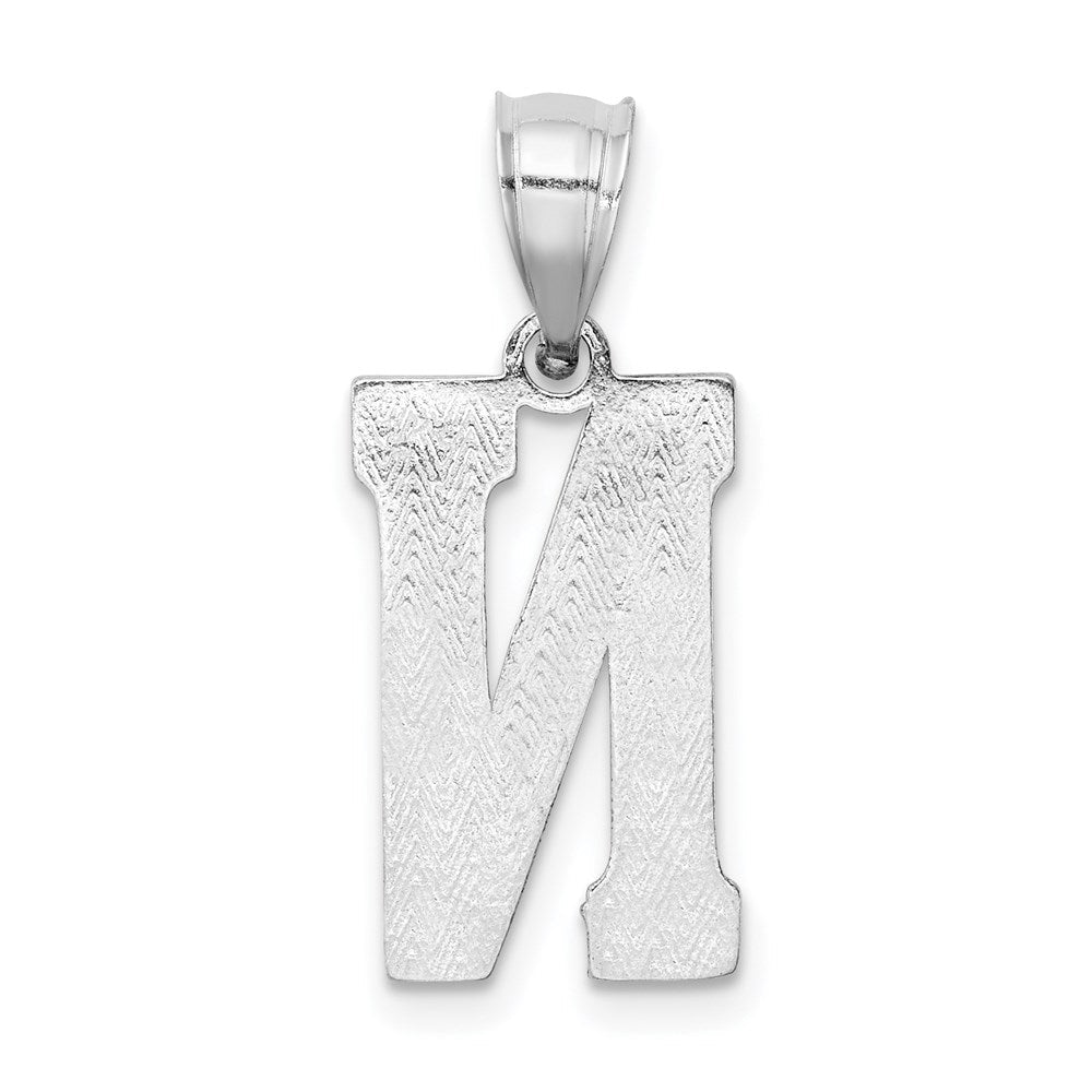 Sterlingsilber Rhodiniert Buchstabe N Initiale Anhänger