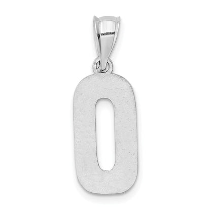 Sterlingsilber Rhodiniert Buchstabe O Initiale Anhänger