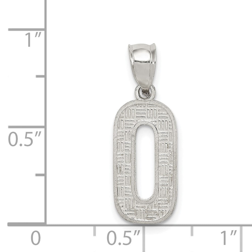 Sterlingsilber Rhodiniert Buchstabe O Initiale Anhänger
