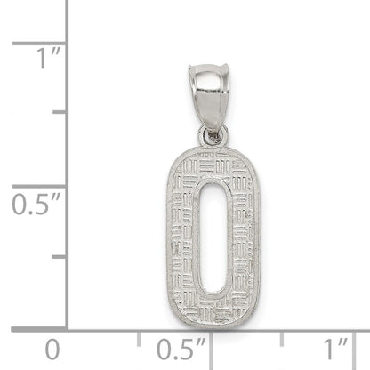 Sterlingsilber Rhodiniert Buchstabe O Initiale Anhänger