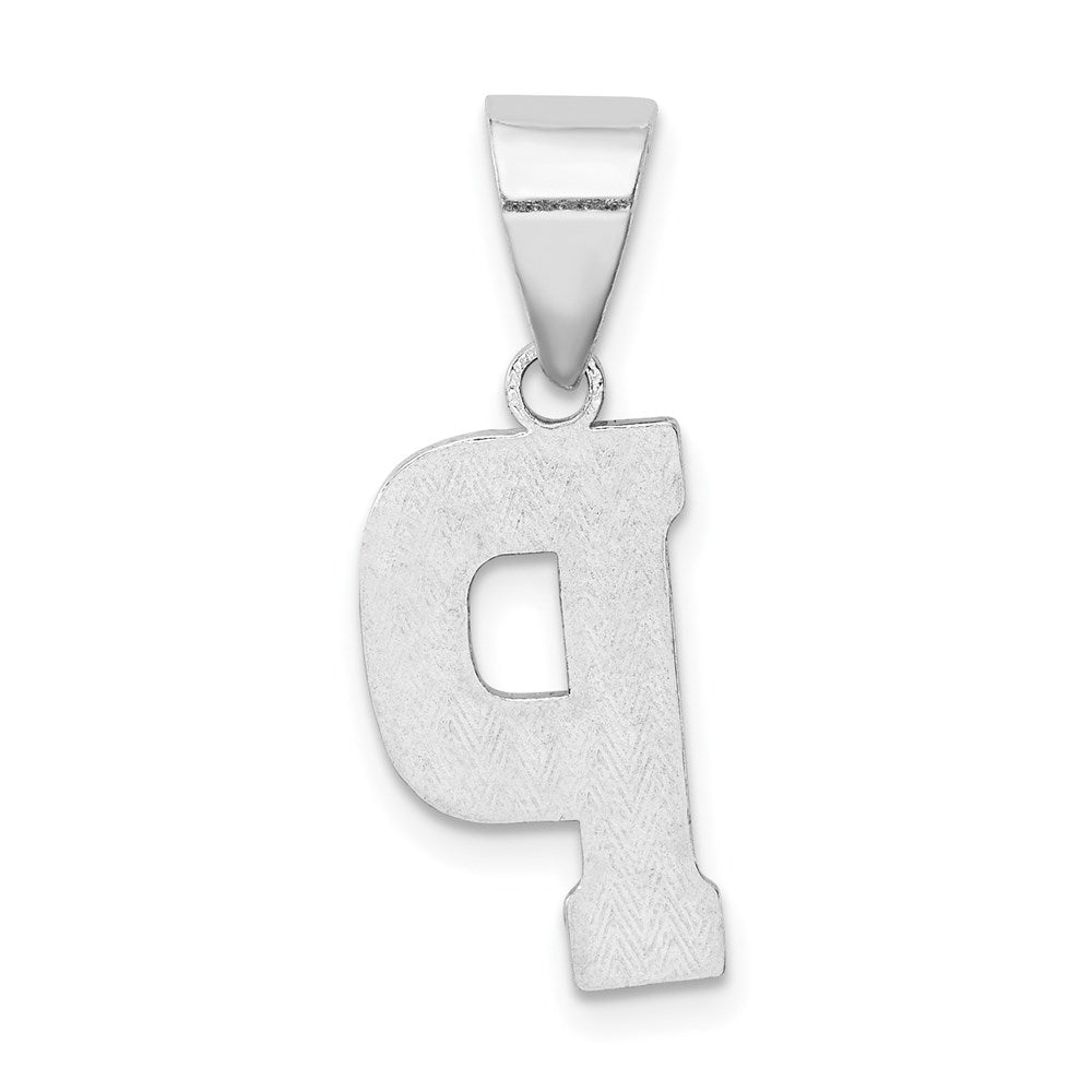 Sterlingsilber Rhodiniert Buchstabe P Initiale Anhänger