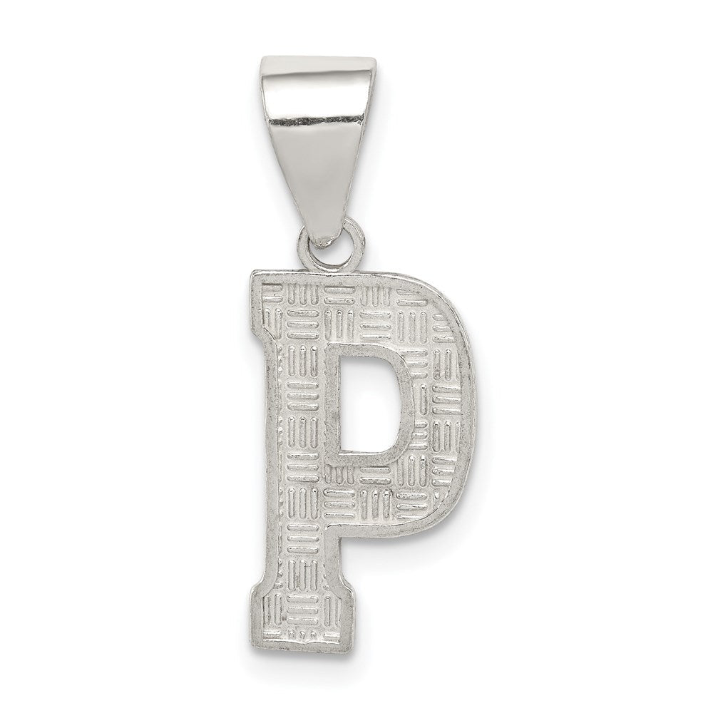 Sterlingsilber Rhodiniert Buchstabe P Initiale Anhänger