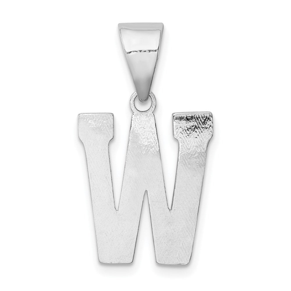 Sterlingsilber Rhodiniert Buchstabe W Initiale Anhänger