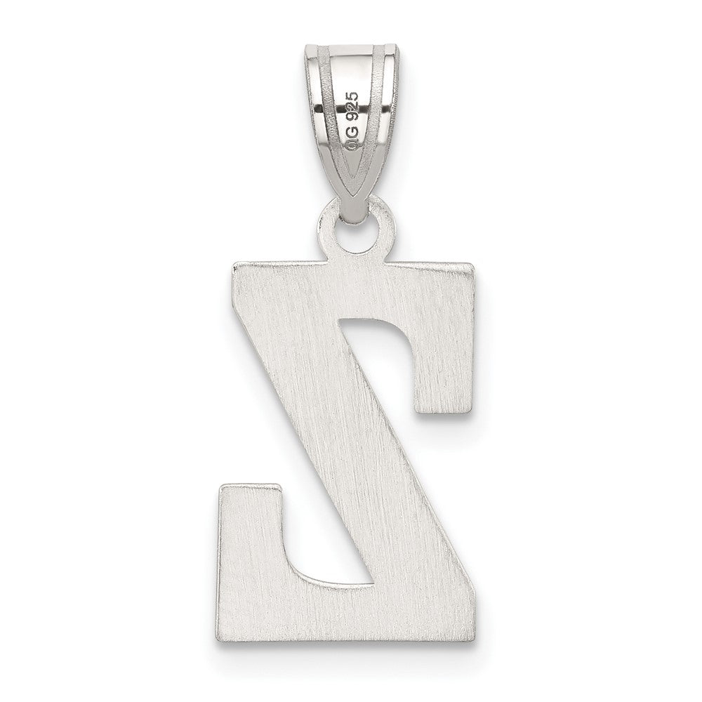 Sterlingsilber Rhodiniert Buchstabe Z Initiale Anhänger