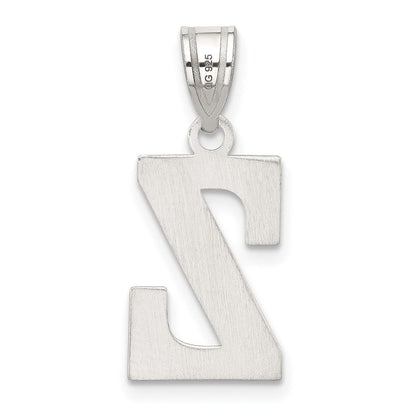 Sterlingsilber Rhodiniert Buchstabe Z Initiale Anhänger