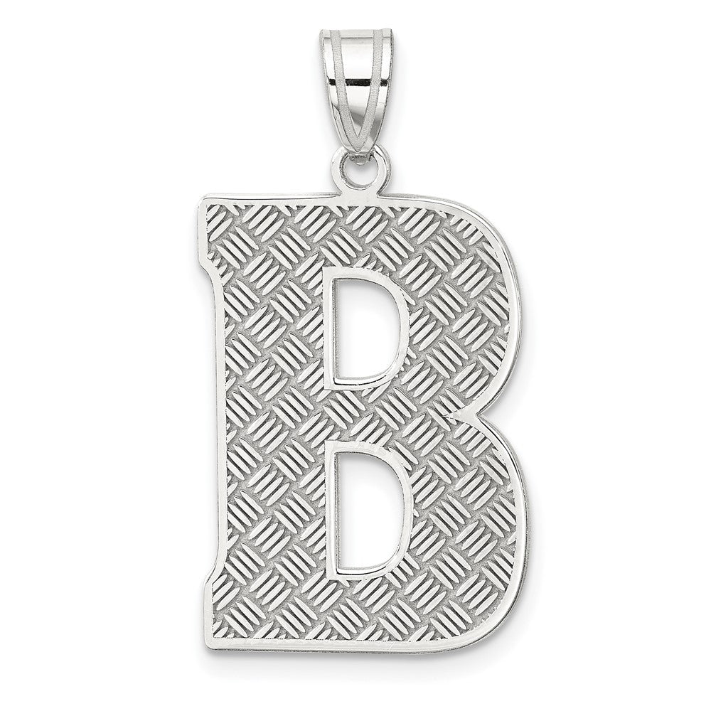 Sterlingsilber Rhodiniert Buchstabe B Initiale Anhänger