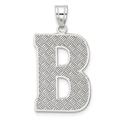 Sterlingsilber Rhodiniert Buchstabe B Initiale Anhänger