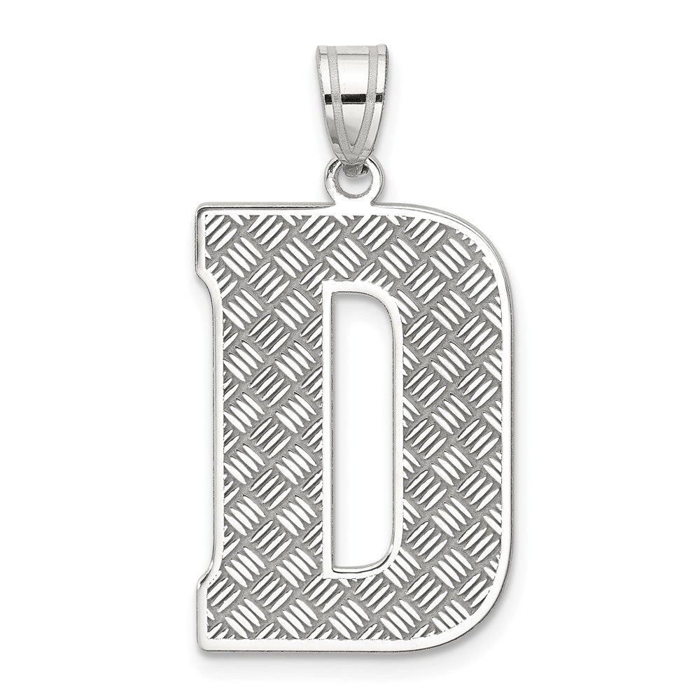 Sterlingsilber Rhodiniert Buchstabe D Initiale Anhänger