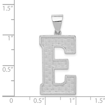 Sterlingsilber Rhodiniert Buchstabe E Initiale Anhänger