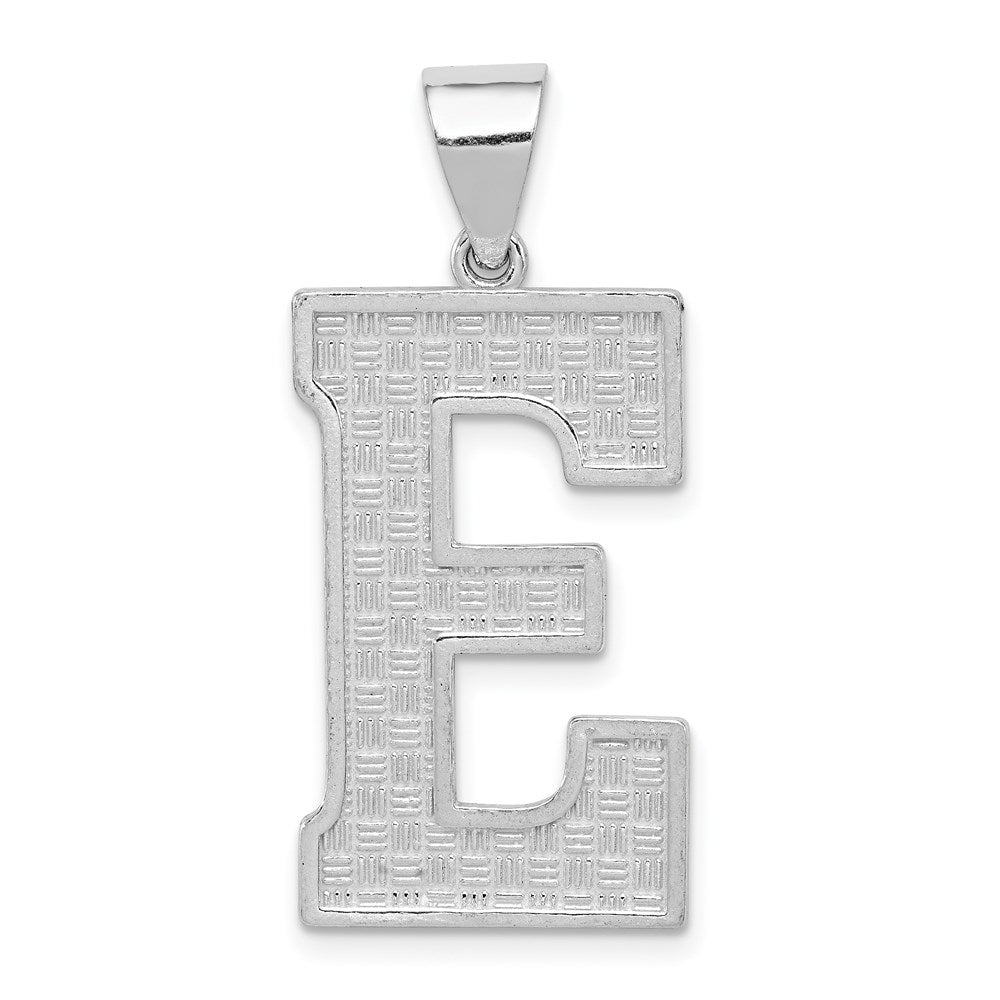 Sterlingsilber Rhodiniert Buchstabe E Initiale Anhänger