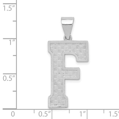 Sterlingsilber Rhodiniert Buchstabe F Initiale Anhänger
