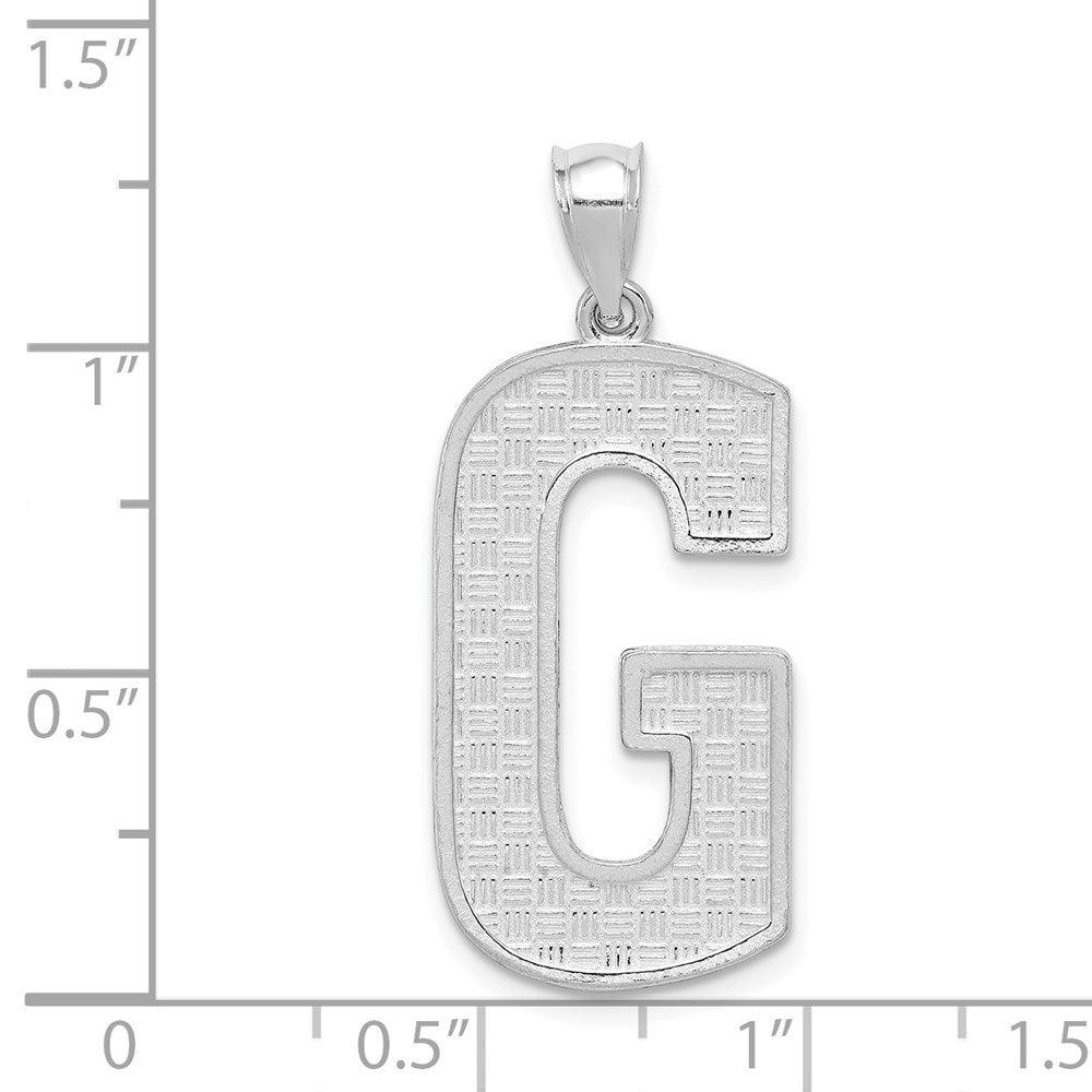 Sterlingsilber Rhodiniert Buchstabe G Initiale Anhänger