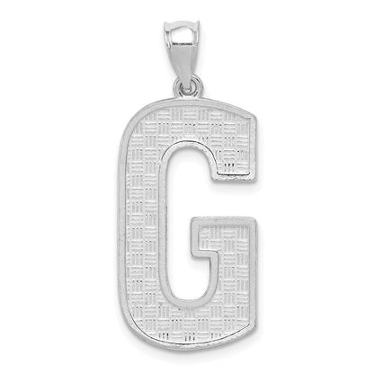 Sterlingsilber Rhodiniert Buchstabe G Initiale Anhänger