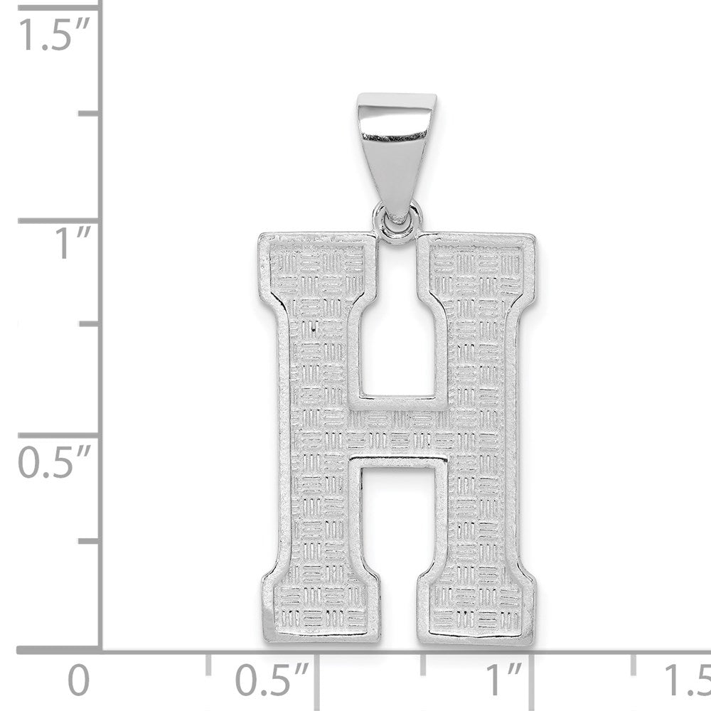 Sterlingsilber Rhodiniert Buchstabe H Initiale Anhänger