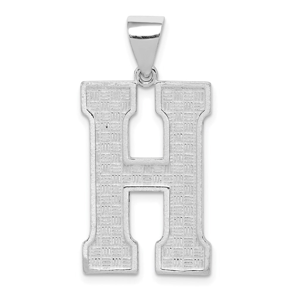 Sterlingsilber Rhodiniert Buchstabe H Initiale Anhänger