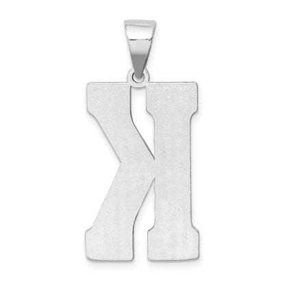Sterlingsilber Rhodiniert Buchstabe K Initiale Anhänger