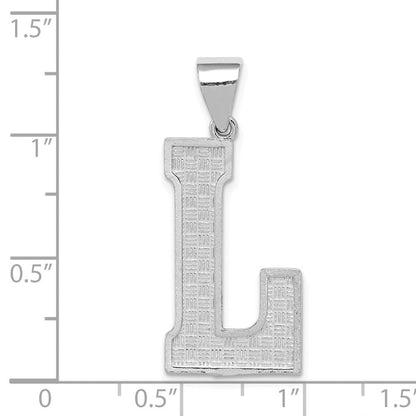 Sterlingsilber Rhodiniert Buchstabe L Initiale Anhänger