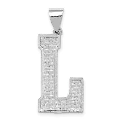 Sterlingsilber Rhodiniert Buchstabe L Initiale Anhänger