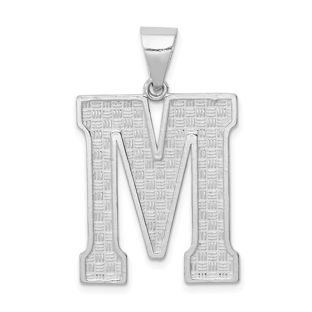 Sterlingsilber Rhodiniert Buchstabe M Initiale Anhänger