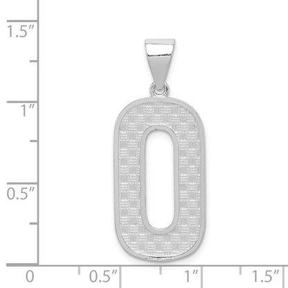 Sterlingsilber Rhodiniert Buchstabe O Initiale Anhänger