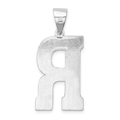 Sterlingsilber Rhodiniert Buchstabe R Initiale Anhänger