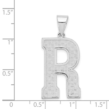 Sterlingsilber Rhodiniert Buchstabe R Initiale Anhänger
