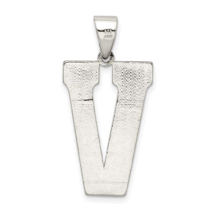 Sterlingsilber Rhodiniert Buchstabe V Initiale Anhänger