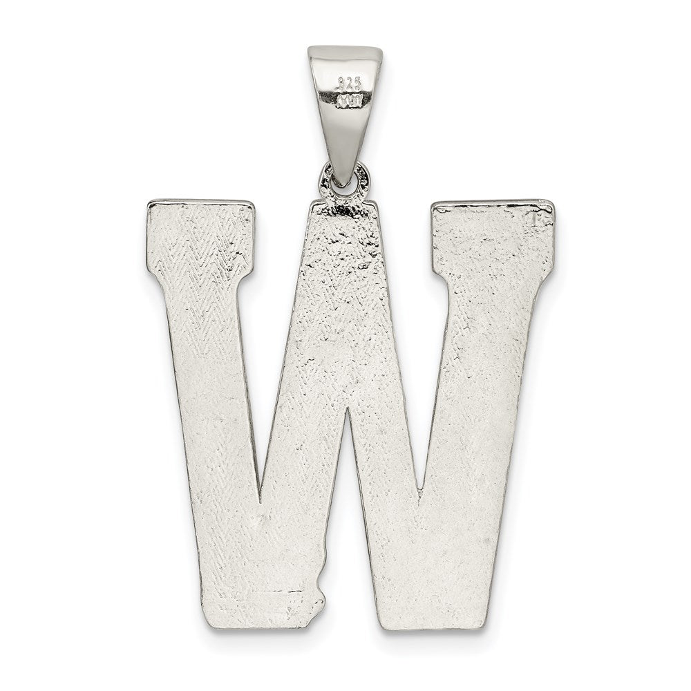 Sterlingsilber Rhodiniert Buchstabe W Initiale Anhänger