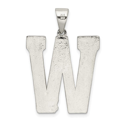 Sterlingsilber Rhodiniert Buchstabe W Initiale Anhänger