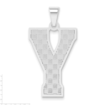 Sterlingsilber Rhodiniert Buchstabe Y Initiale Anhänger