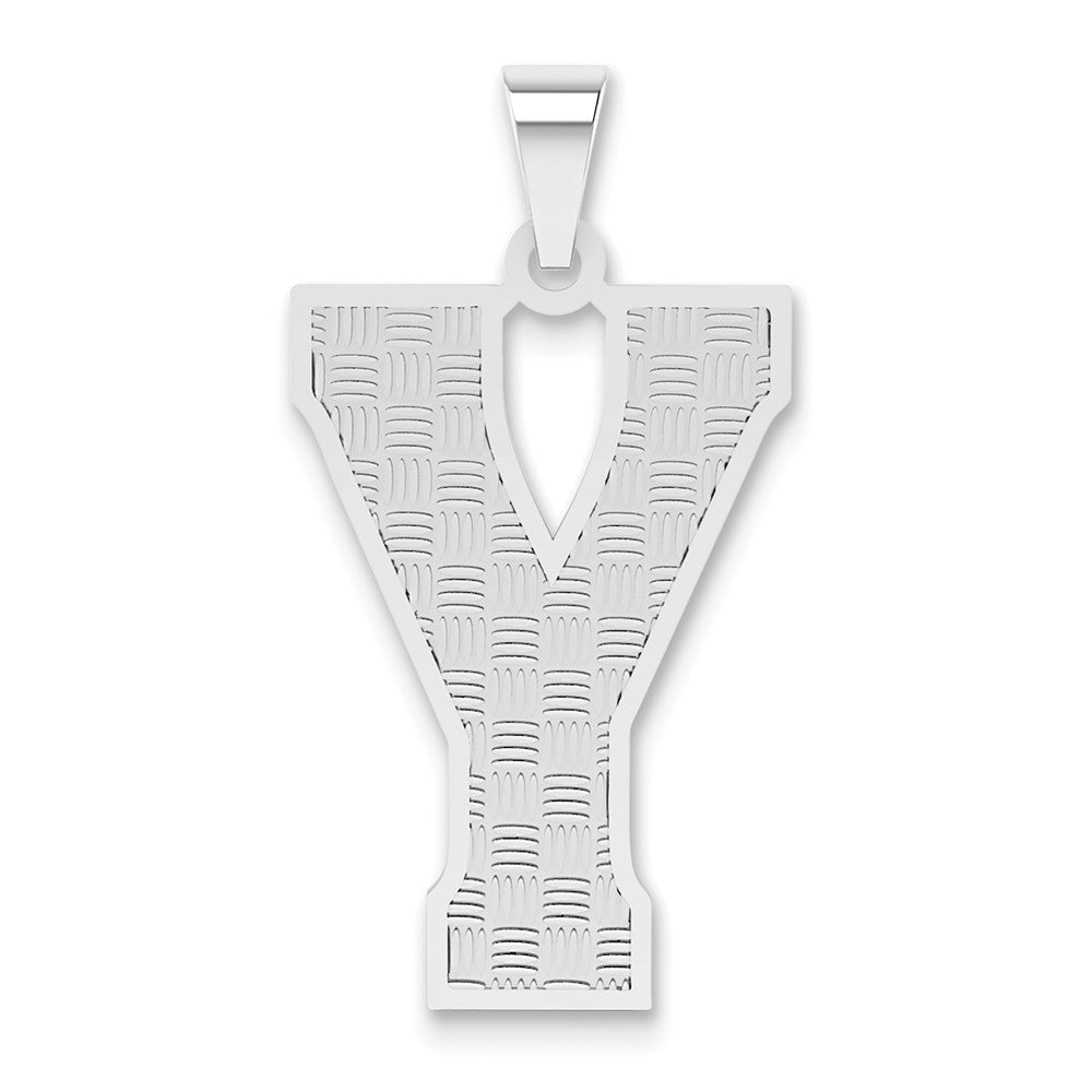 Sterlingsilber Rhodiniert Buchstabe Y Initiale Anhänger