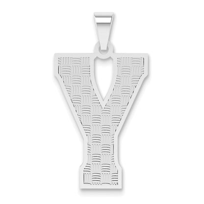 Sterlingsilber Rhodiniert Buchstabe Y Initiale Anhänger
