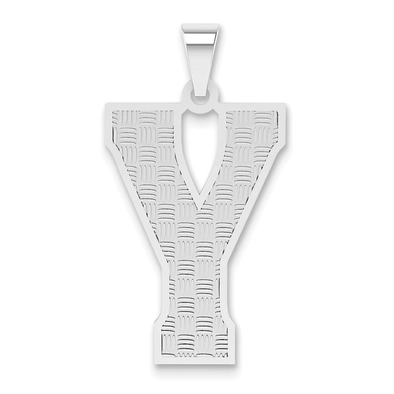 Sterlingsilber Rhodiniert Buchstabe Y Initiale Anhänger