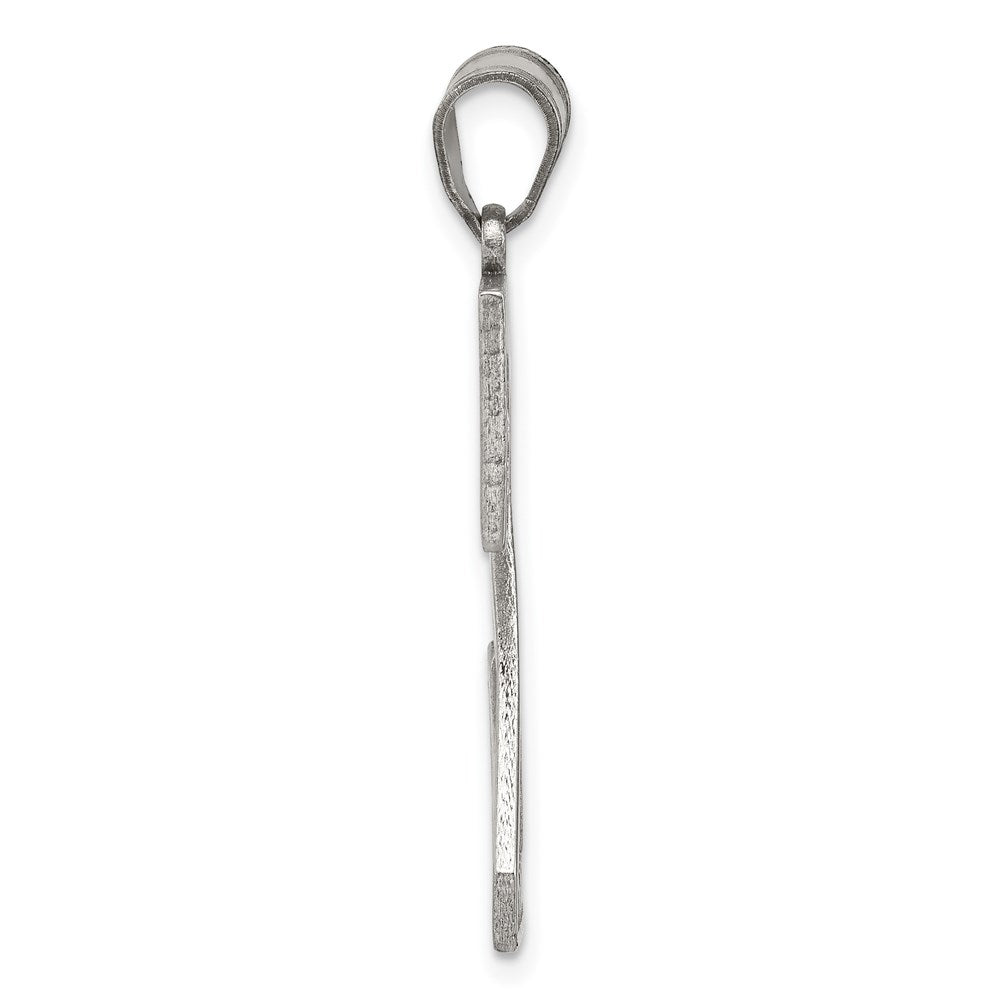 Sterlingsilber Rhodiniert Buchstabe Z Initiale Anhänger