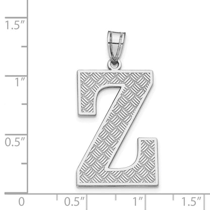 Sterlingsilber Rhodiniert Buchstabe Z Initiale Anhänger