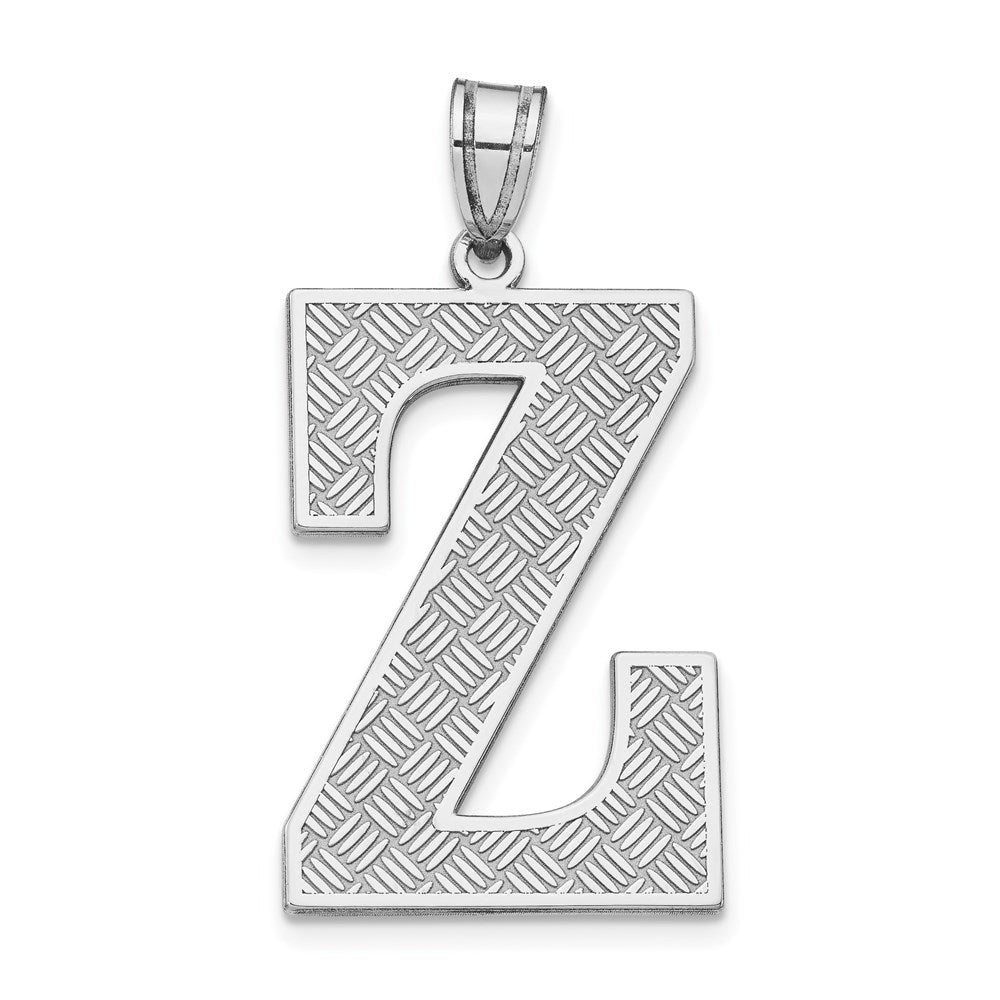 Sterlingsilber Rhodiniert Buchstabe Z Initiale Anhänger