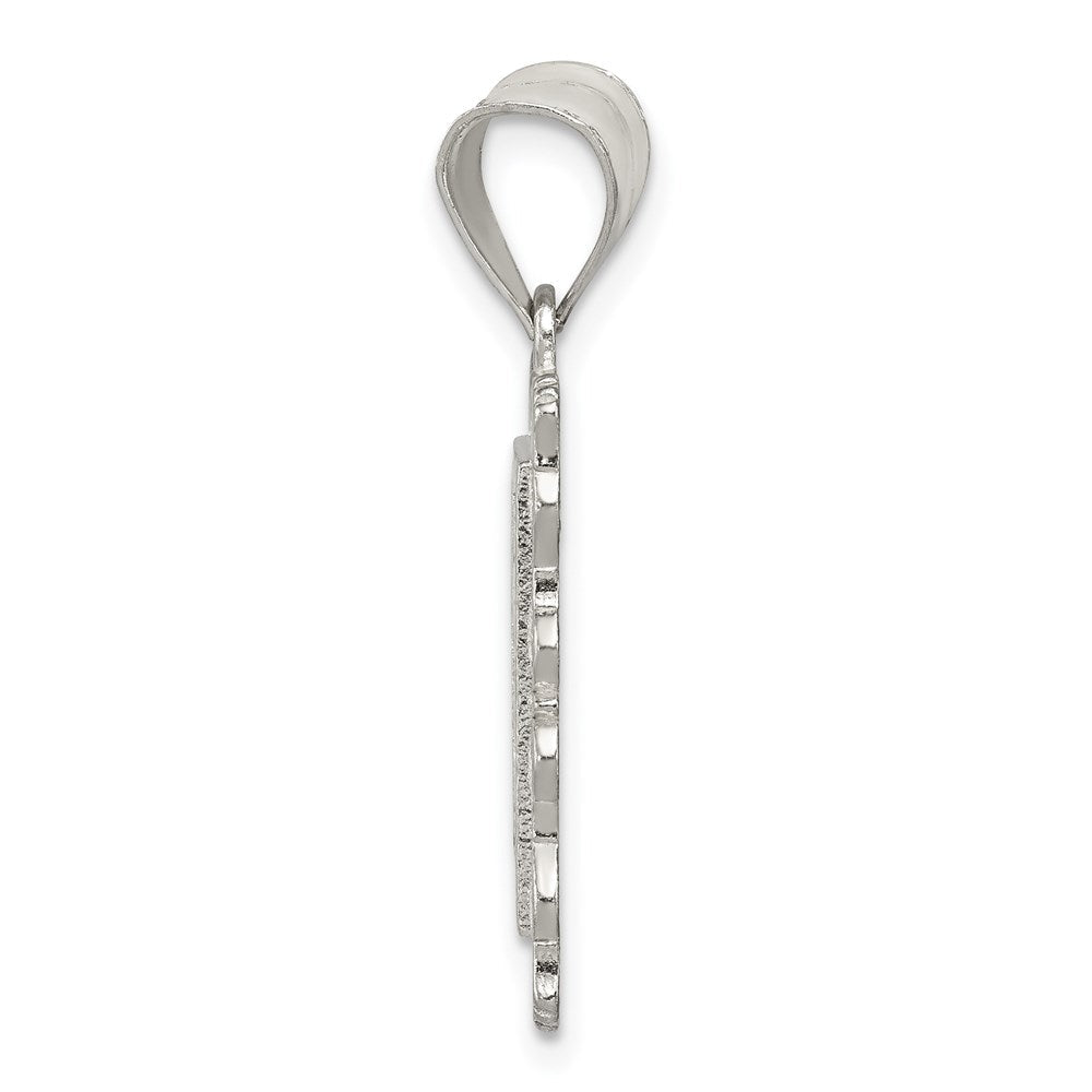 Sterlingsilber Quadratisch Diamantiert Buchstabe G Initiale Anhänger
