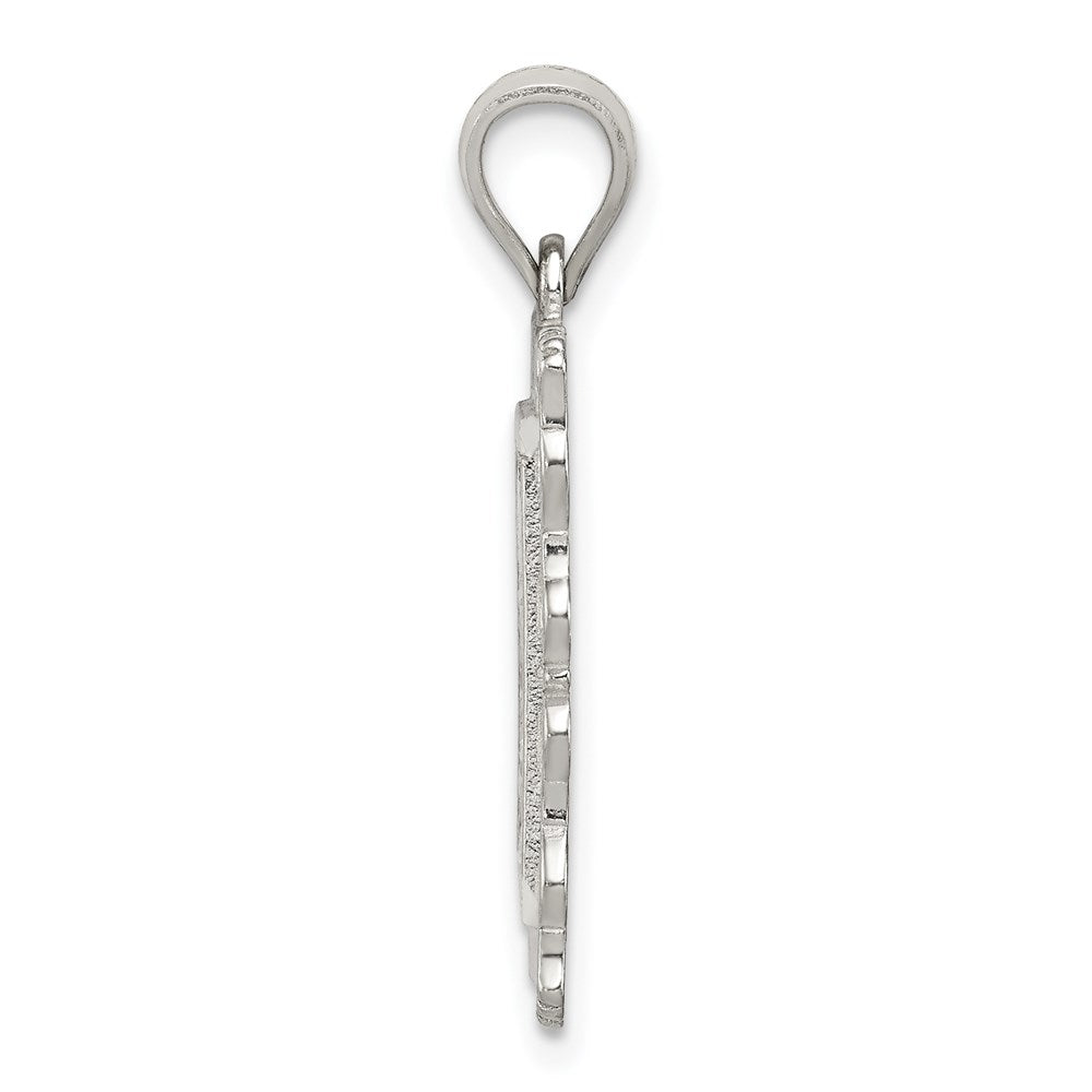 Sterlingsilber Quadratisch Diamantiert Buchstabe S Initiale Anhänger